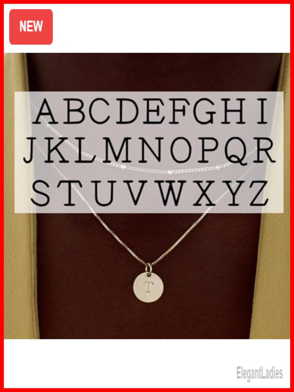 Sterling Silver Initial Disc Necklace 18" Box Chain Letter Pendant - Picture 4 of 6